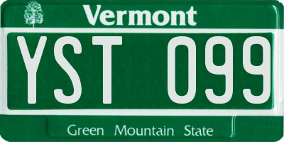 VT license plate YST099