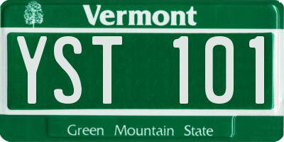 VT license plate YST101