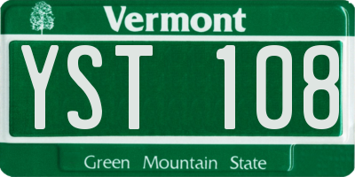 VT license plate YST108
