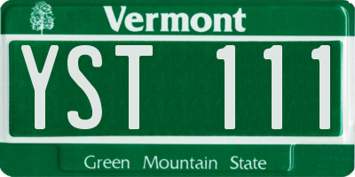 VT license plate YST111