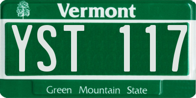 VT license plate YST117