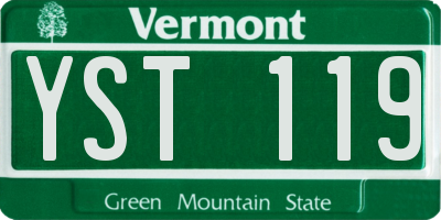 VT license plate YST119