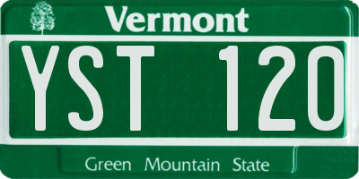 VT license plate YST120