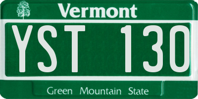 VT license plate YST130