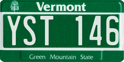 VT license plate YST146