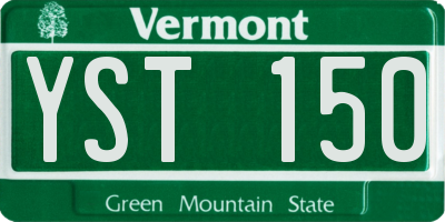 VT license plate YST150