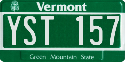VT license plate YST157