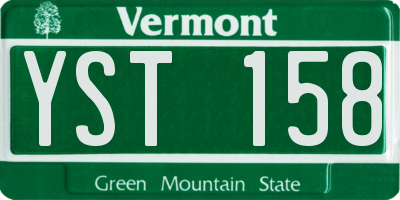 VT license plate YST158