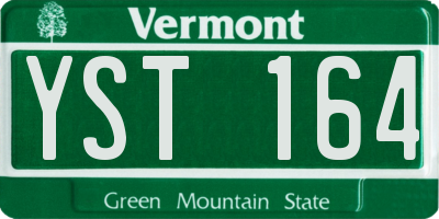 VT license plate YST164