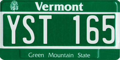 VT license plate YST165