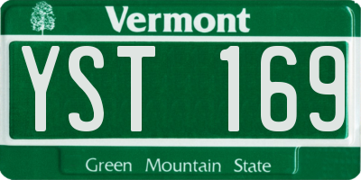 VT license plate YST169