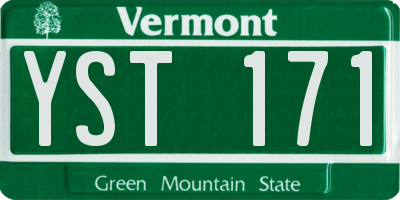 VT license plate YST171