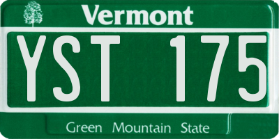 VT license plate YST175