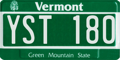VT license plate YST180