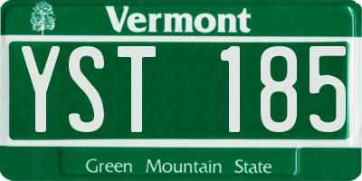 VT license plate YST185