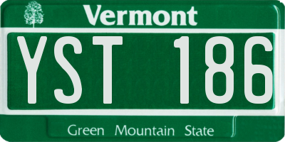 VT license plate YST186
