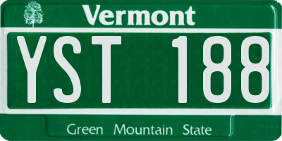 VT license plate YST188