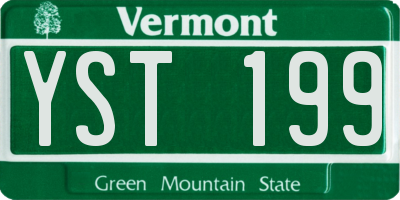 VT license plate YST199