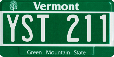 VT license plate YST211