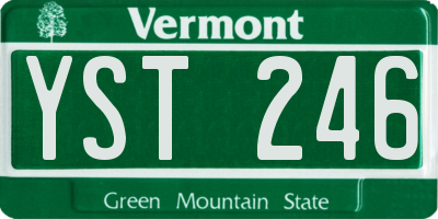VT license plate YST246