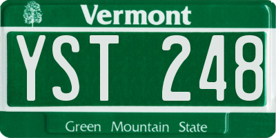 VT license plate YST248