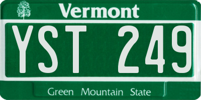 VT license plate YST249