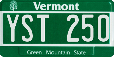 VT license plate YST250