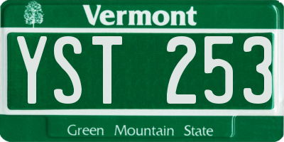 VT license plate YST253