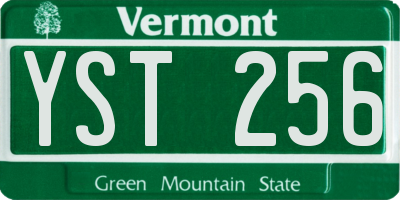 VT license plate YST256