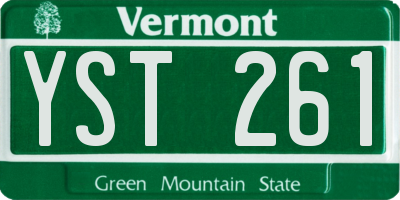 VT license plate YST261