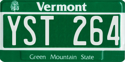 VT license plate YST264