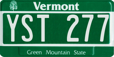 VT license plate YST277