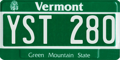 VT license plate YST280