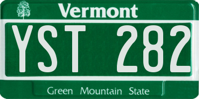 VT license plate YST282