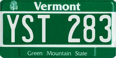 VT license plate YST283