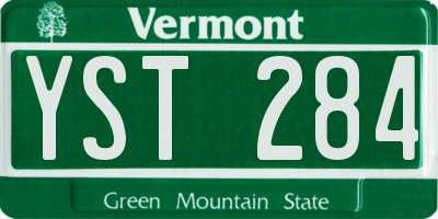 VT license plate YST284