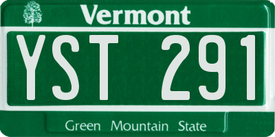 VT license plate YST291