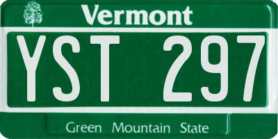VT license plate YST297