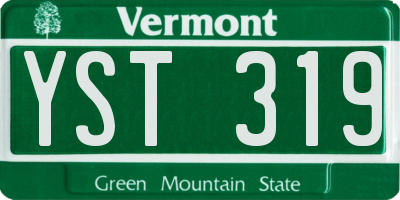 VT license plate YST319