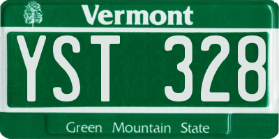 VT license plate YST328