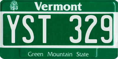 VT license plate YST329