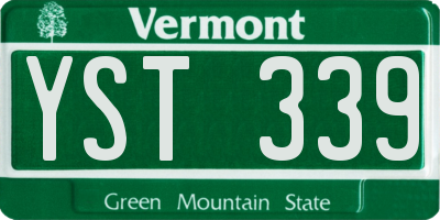 VT license plate YST339