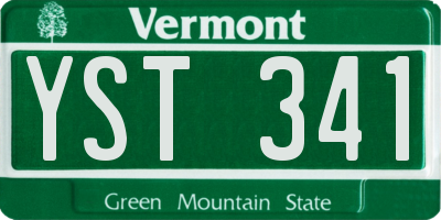 VT license plate YST341