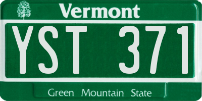 VT license plate YST371