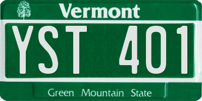 VT license plate YST401