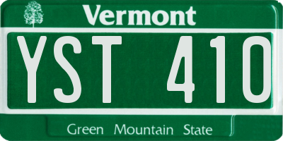 VT license plate YST410