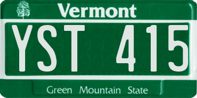 VT license plate YST415