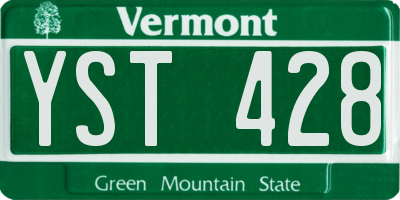 VT license plate YST428