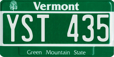 VT license plate YST435