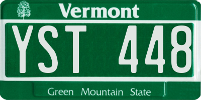 VT license plate YST448